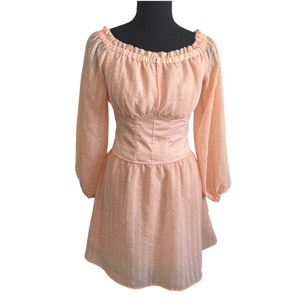 Guess Womens Milkmaid Corset Mini Dress XS Cottagecore Coquette Bridgerton